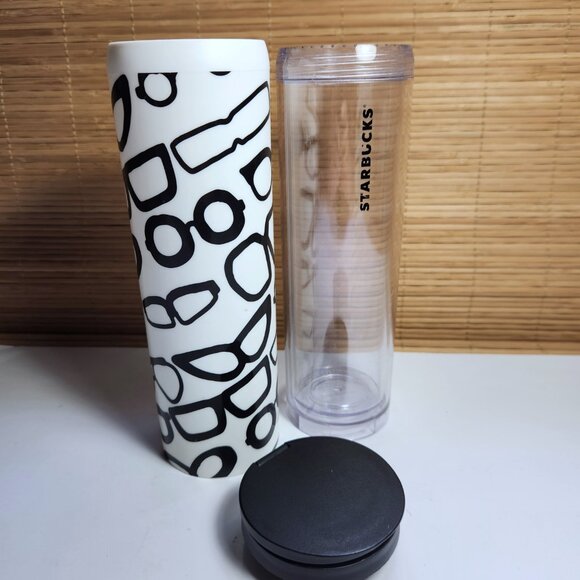 Starbucks Tumbler Removable Sunglass Case Cold Cup with lid 16oz 2013 - Picture 2 of 10